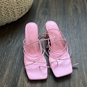 Santa Lolla Square Toed Heeled Sandals